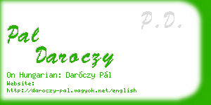 pal daroczy business card